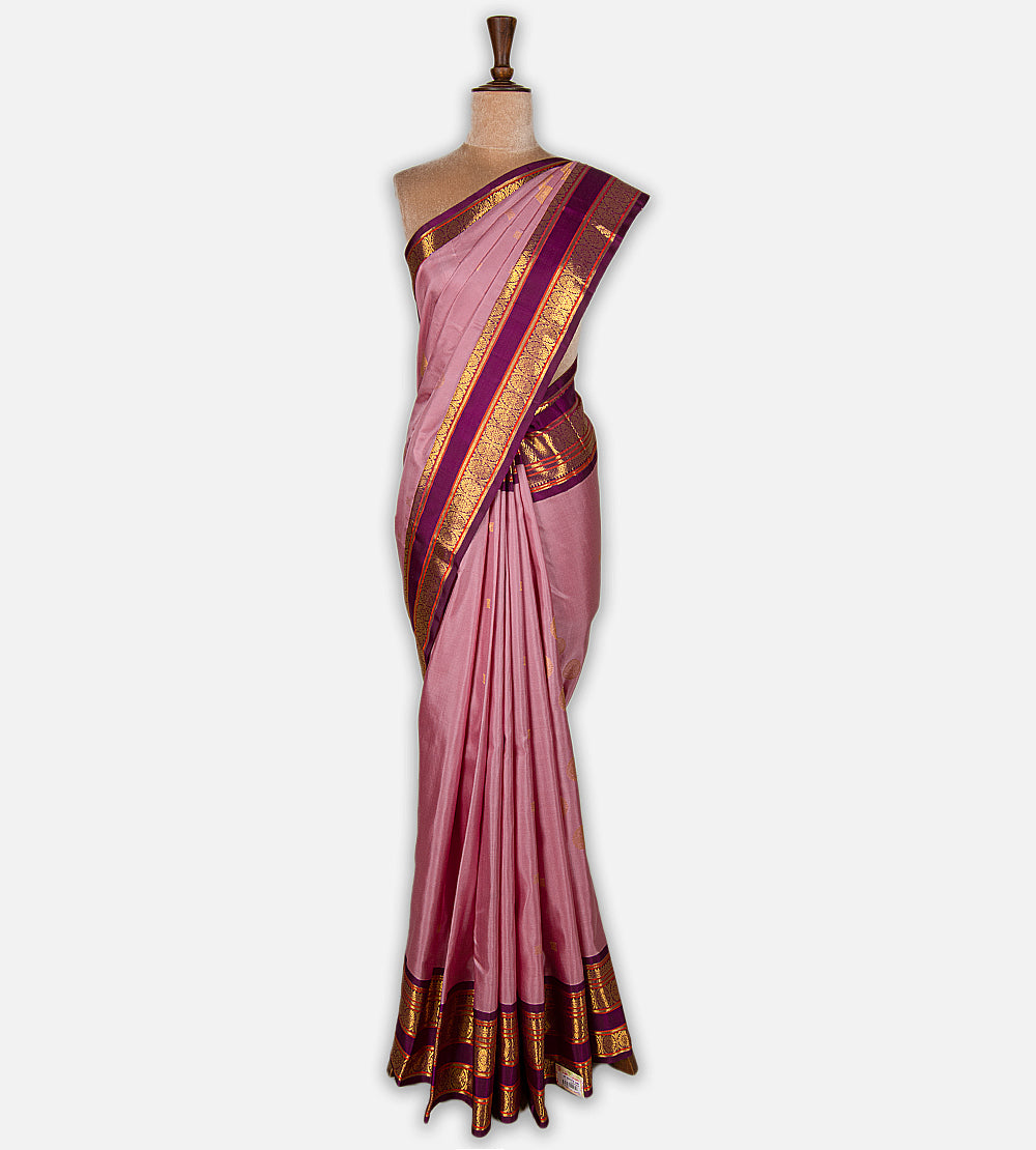 Light Pink Kanchipuram Silk Saree