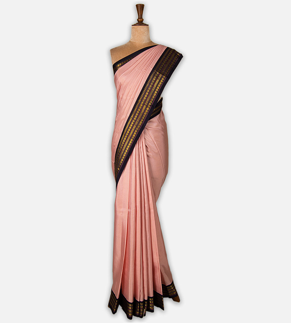 Peach Kanchipuram Silk Saree