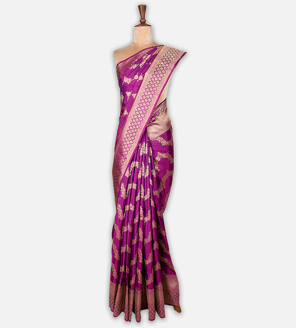 Purple Kanchipuram Silk Saree
