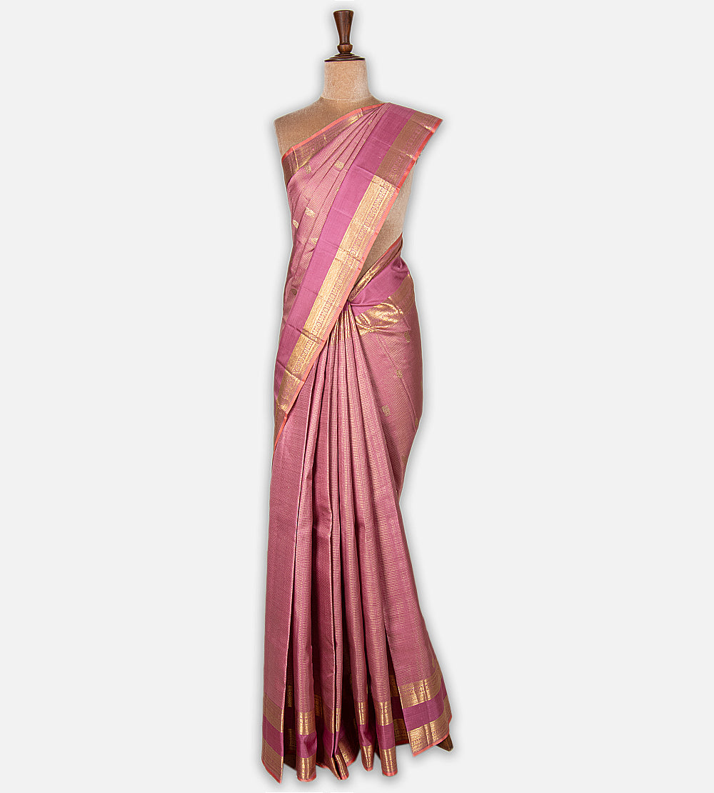 Pink Kanchipuram Silk Saree