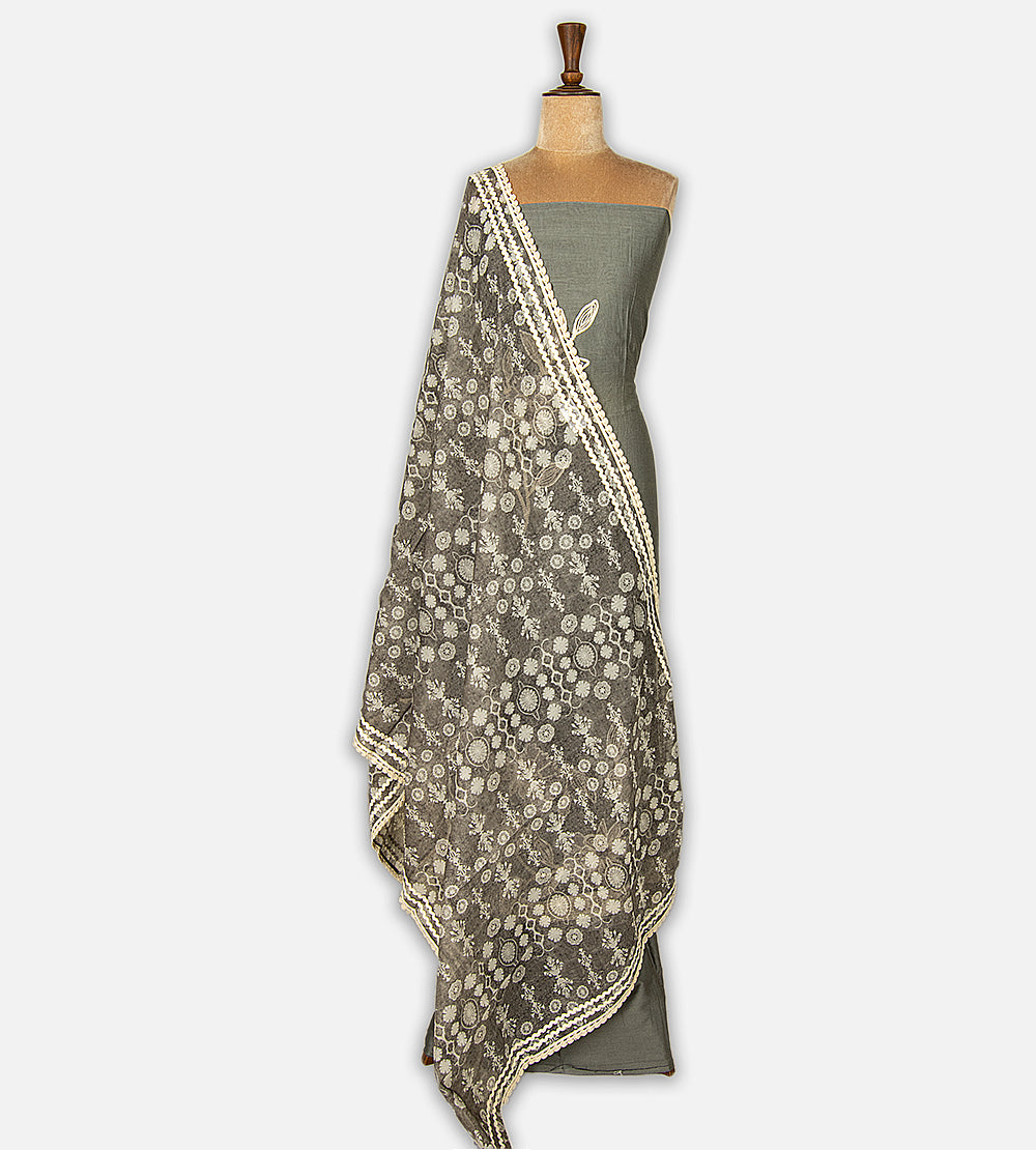 Dark Grey Muslin Salwar