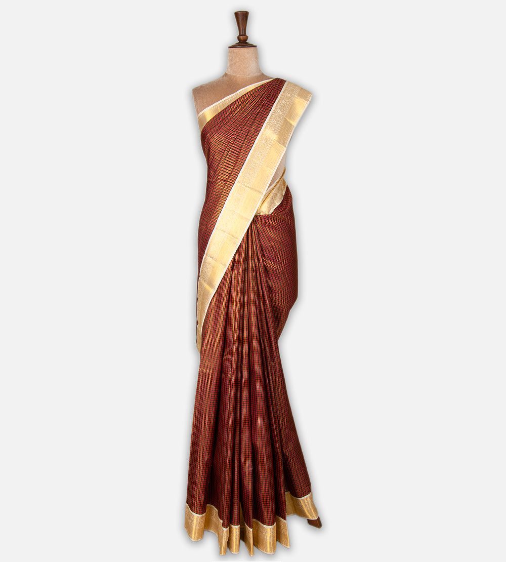 Multicolour Kanchipuram Silk Saree