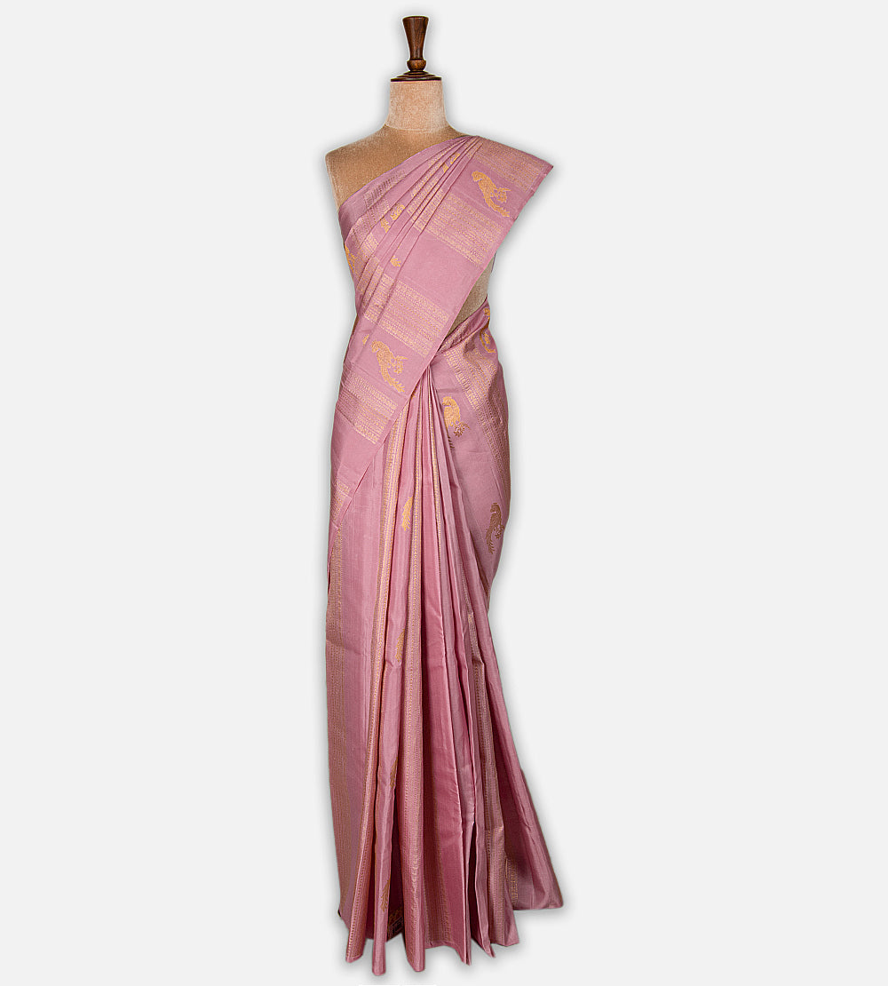 Light Pink Kanchipuram Silk Saree