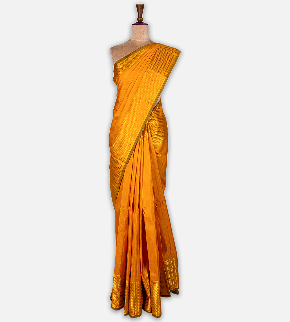Yellow Kanchipuram Silk Saree