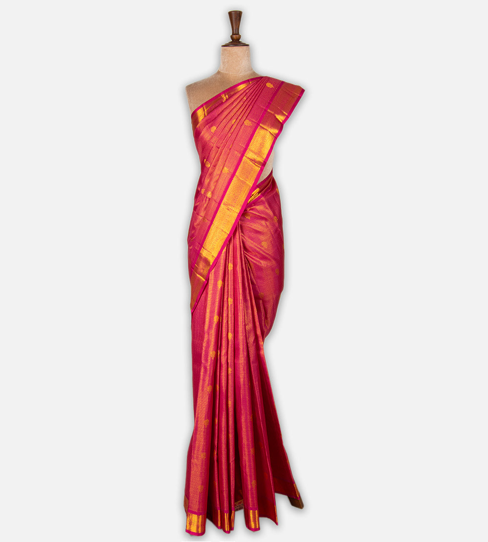 Pink Kanchipuram Silk Saree