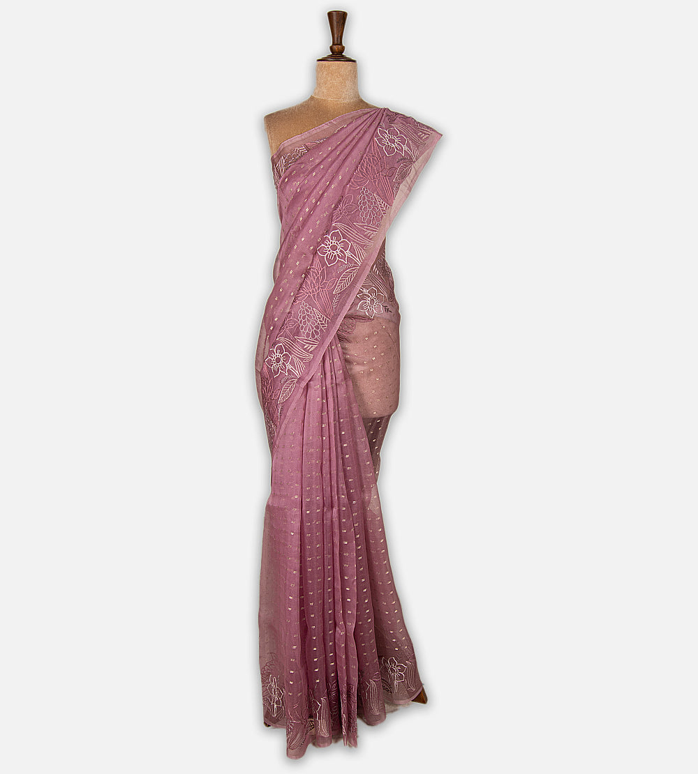 Pink Organza Saree