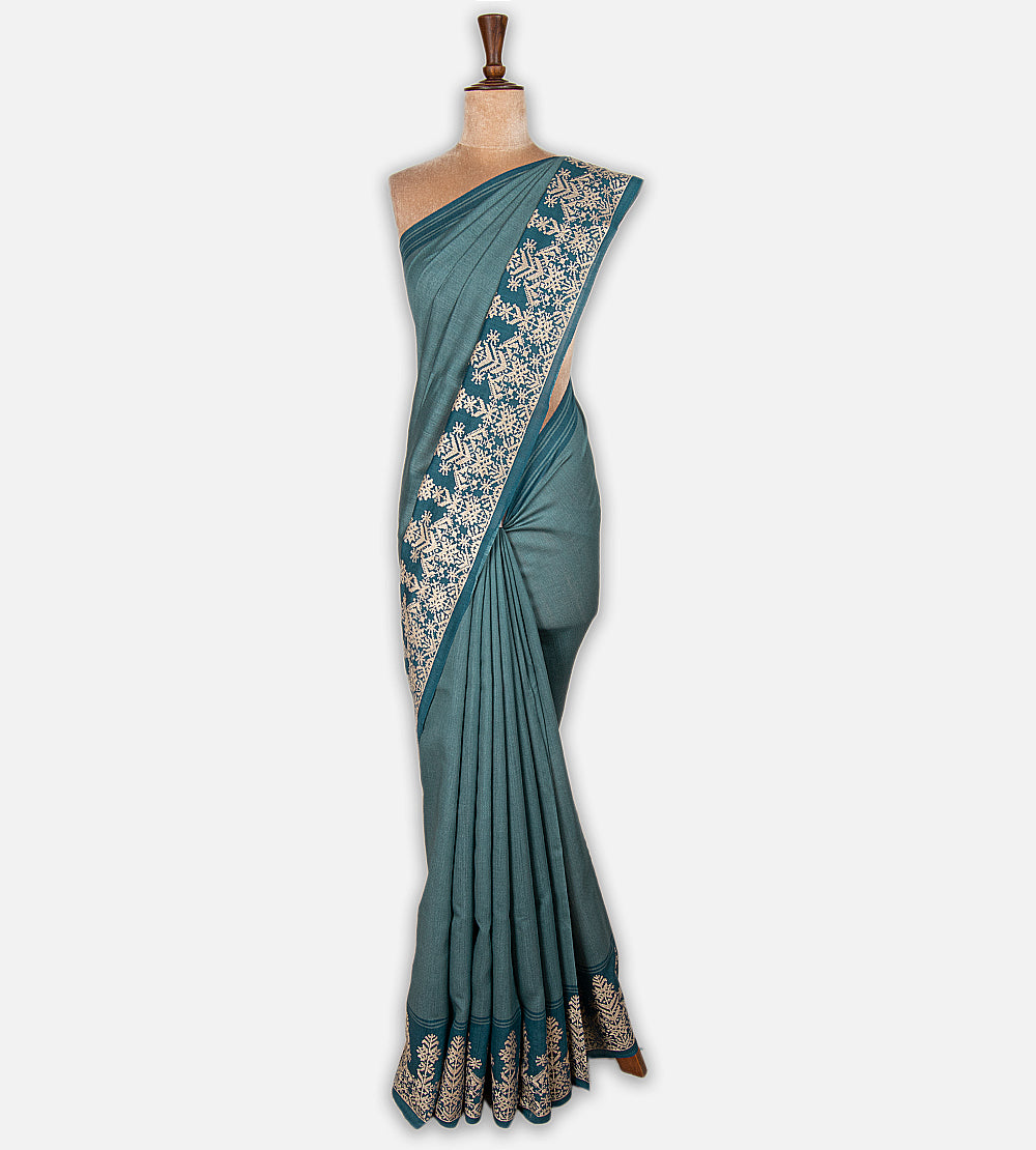 Blue Moonga Tussar Saree