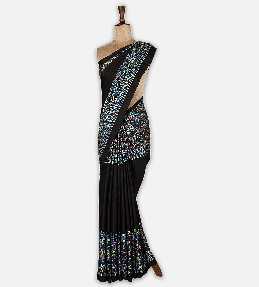 Black Modal Silk Saree