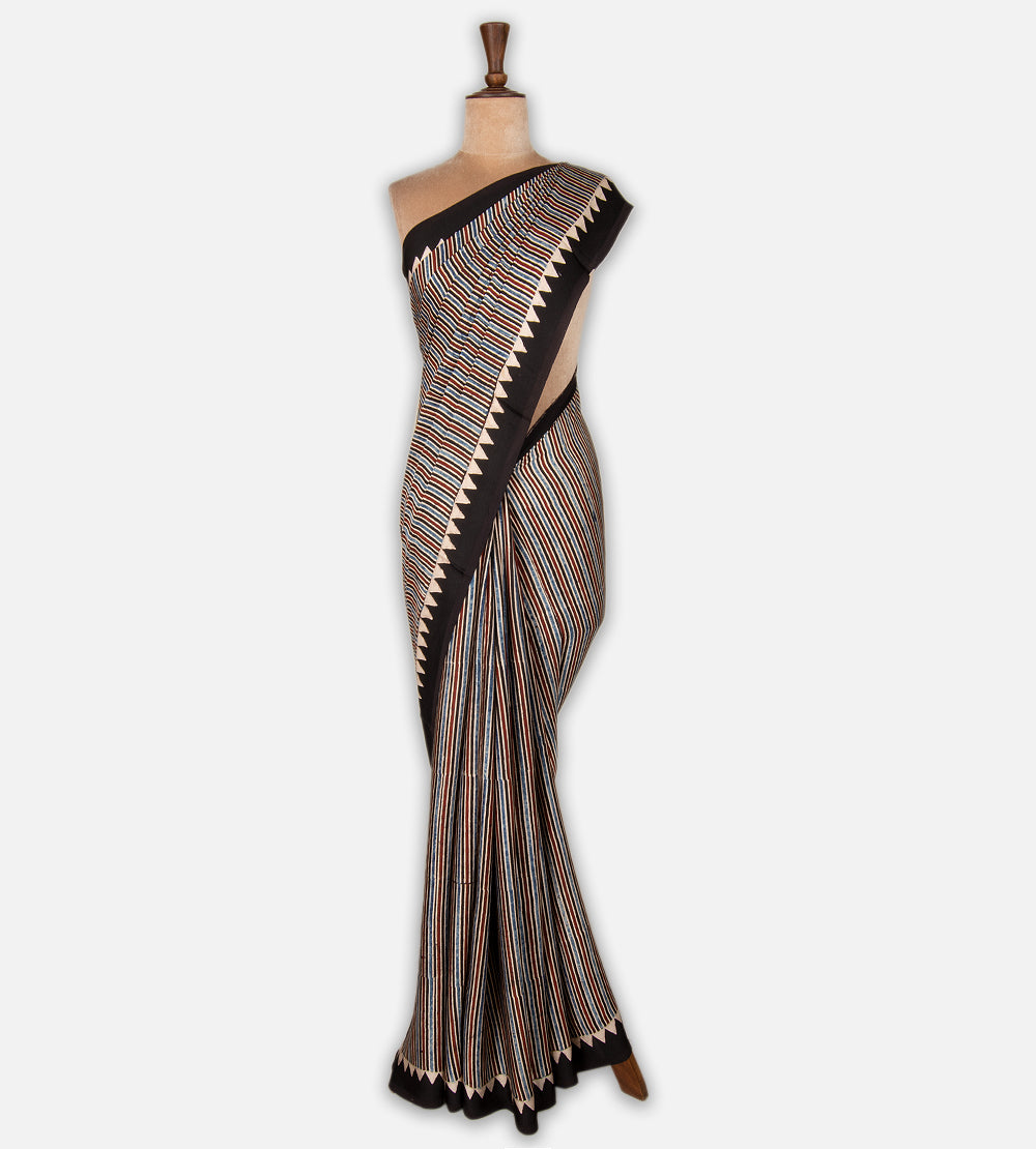 Multicolour Modal Silk Saree