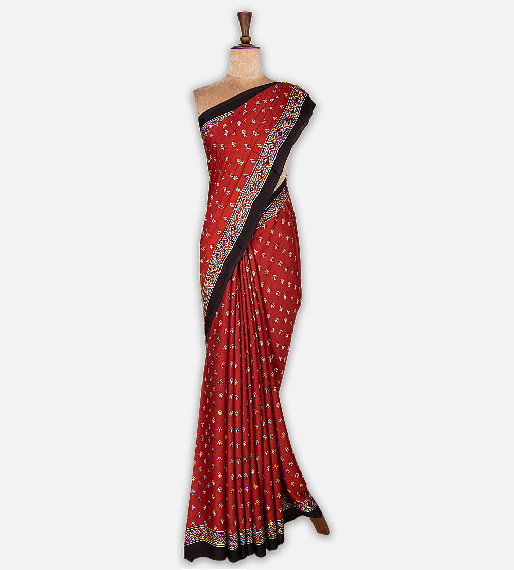 Red Modal Silk Saree