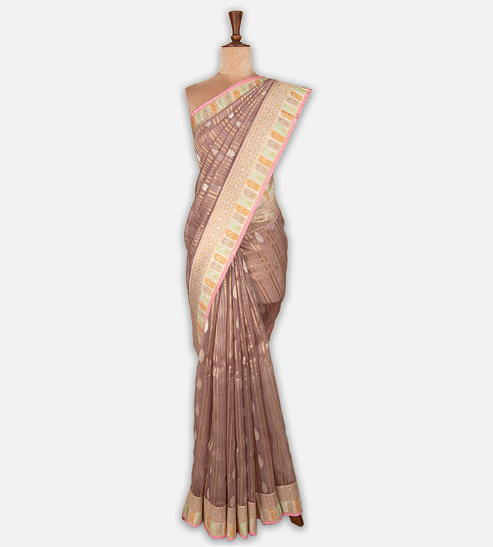Mauve Organza Saree