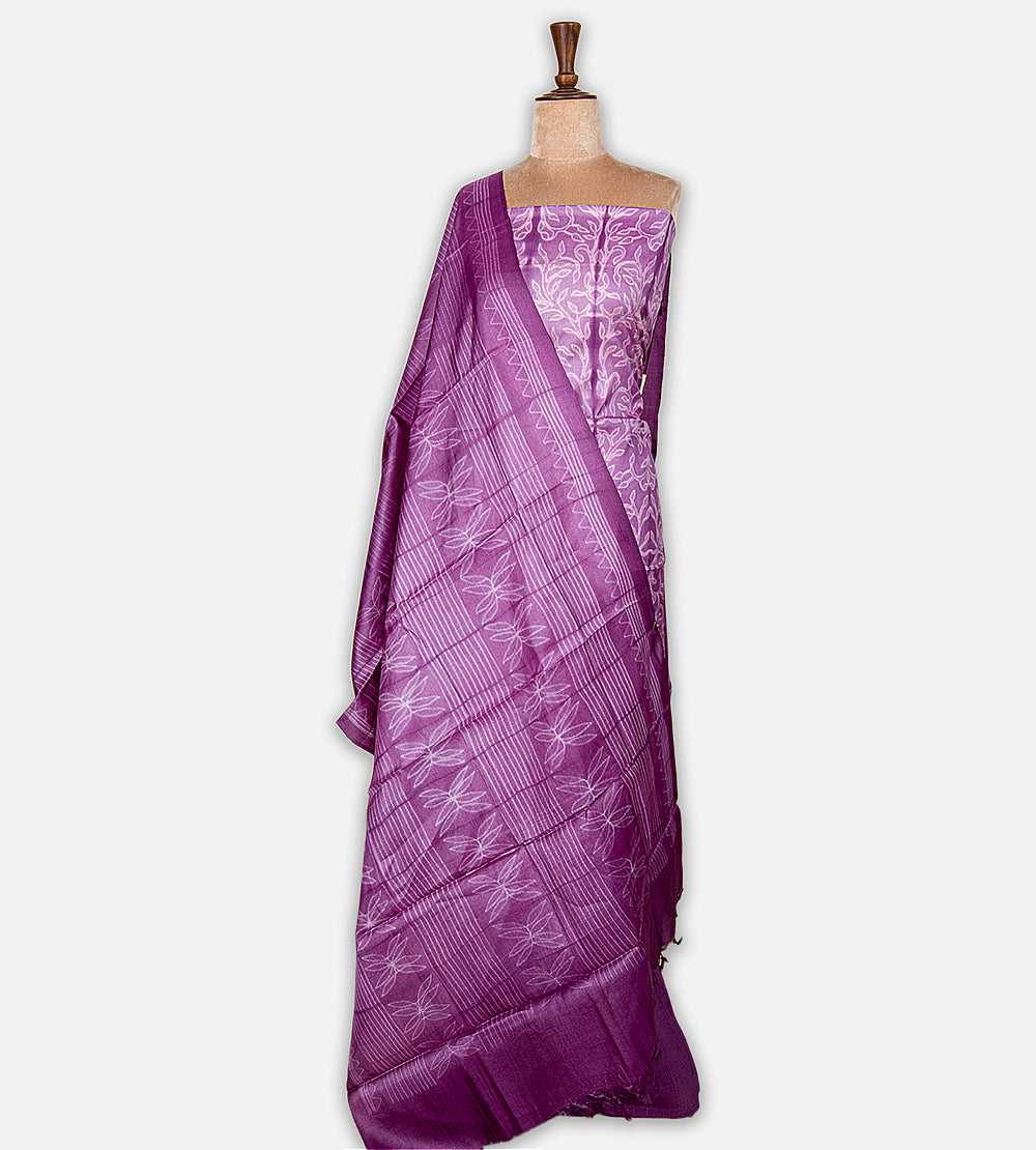 Purple Shibori Tussar Salwar