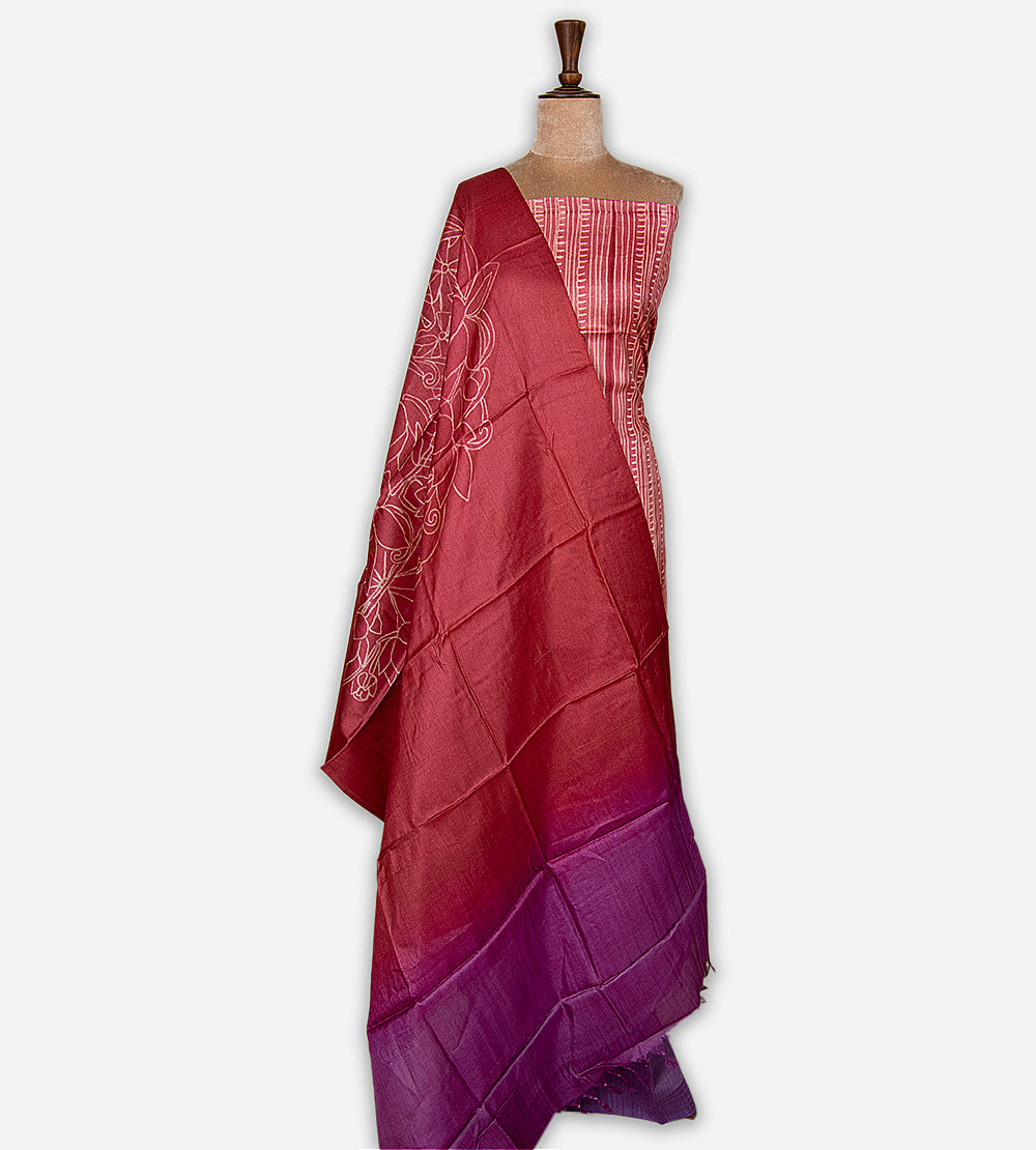 Pink Shibori Tussar Salwar