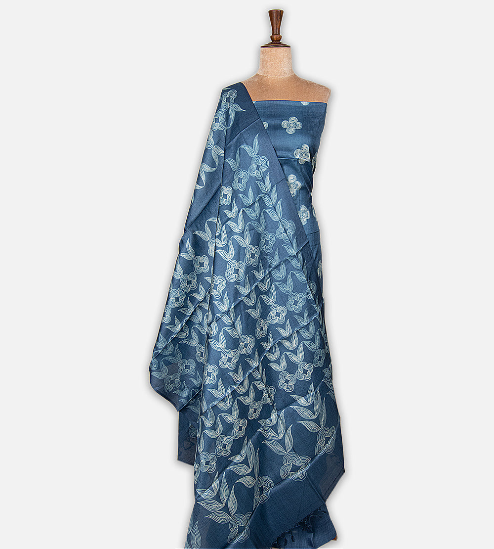 Blue Shibori Tussar Salwar