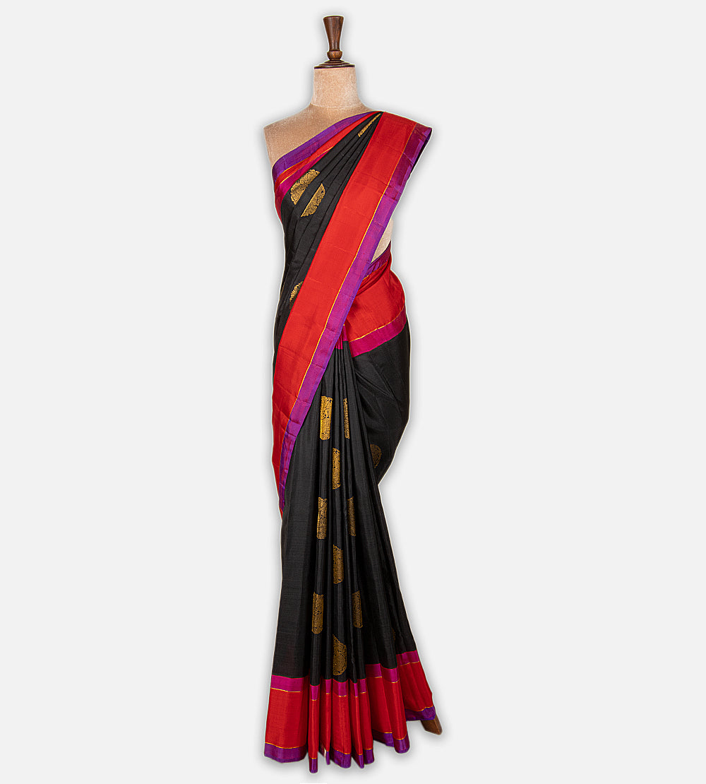 Black Kanchipuram Silk Saree