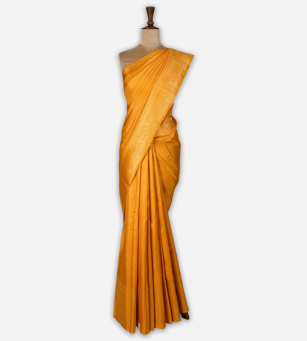 Yellow Kanchipuram Silk Saree