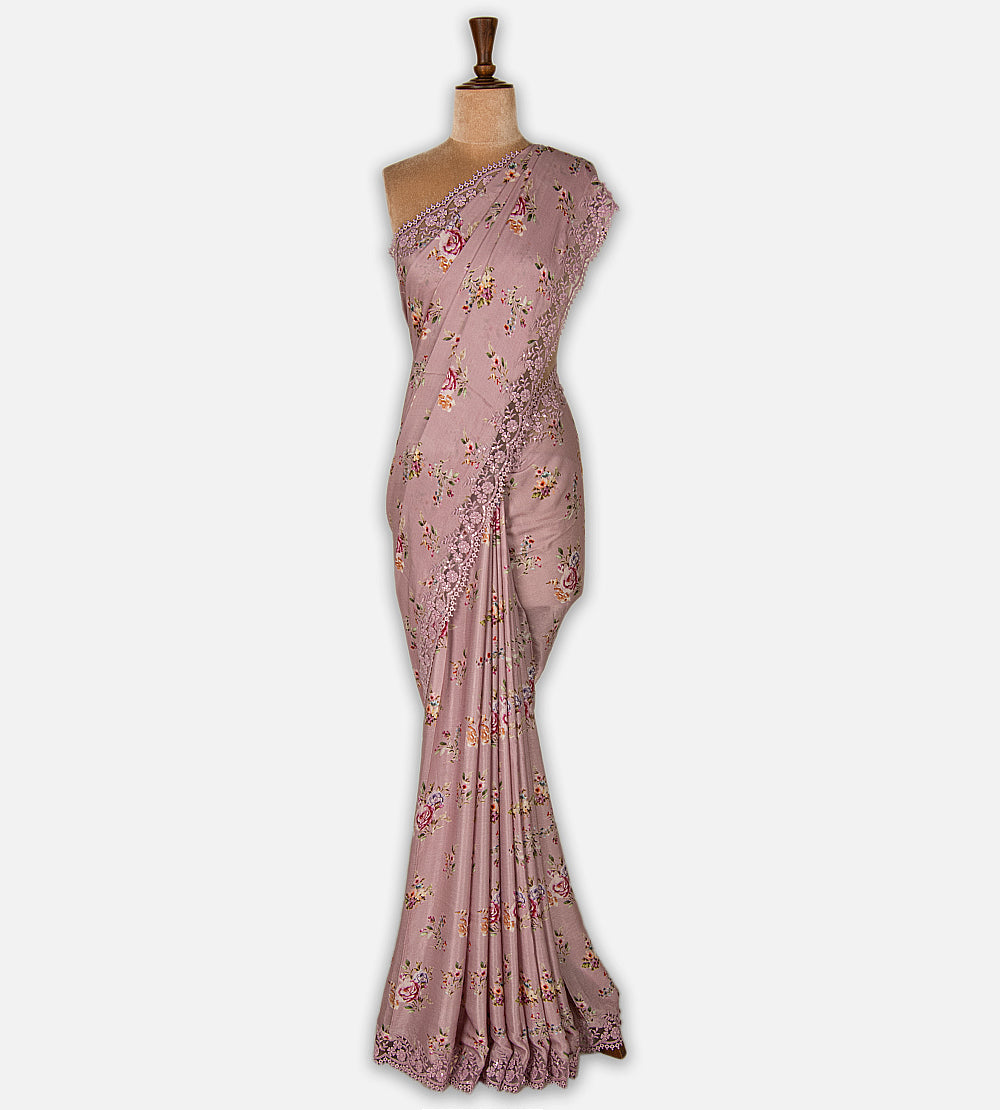 Mauve Chiffon Saree