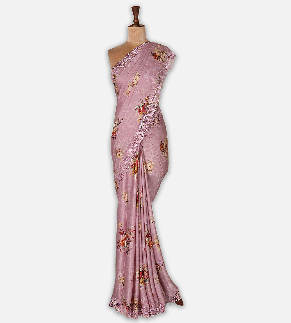 Mauve Chiffon Saree