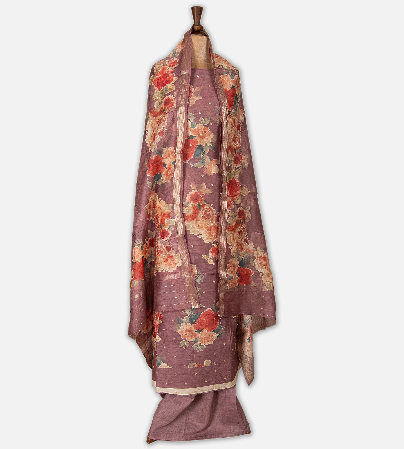 Mauve Moonga Tussar salwar