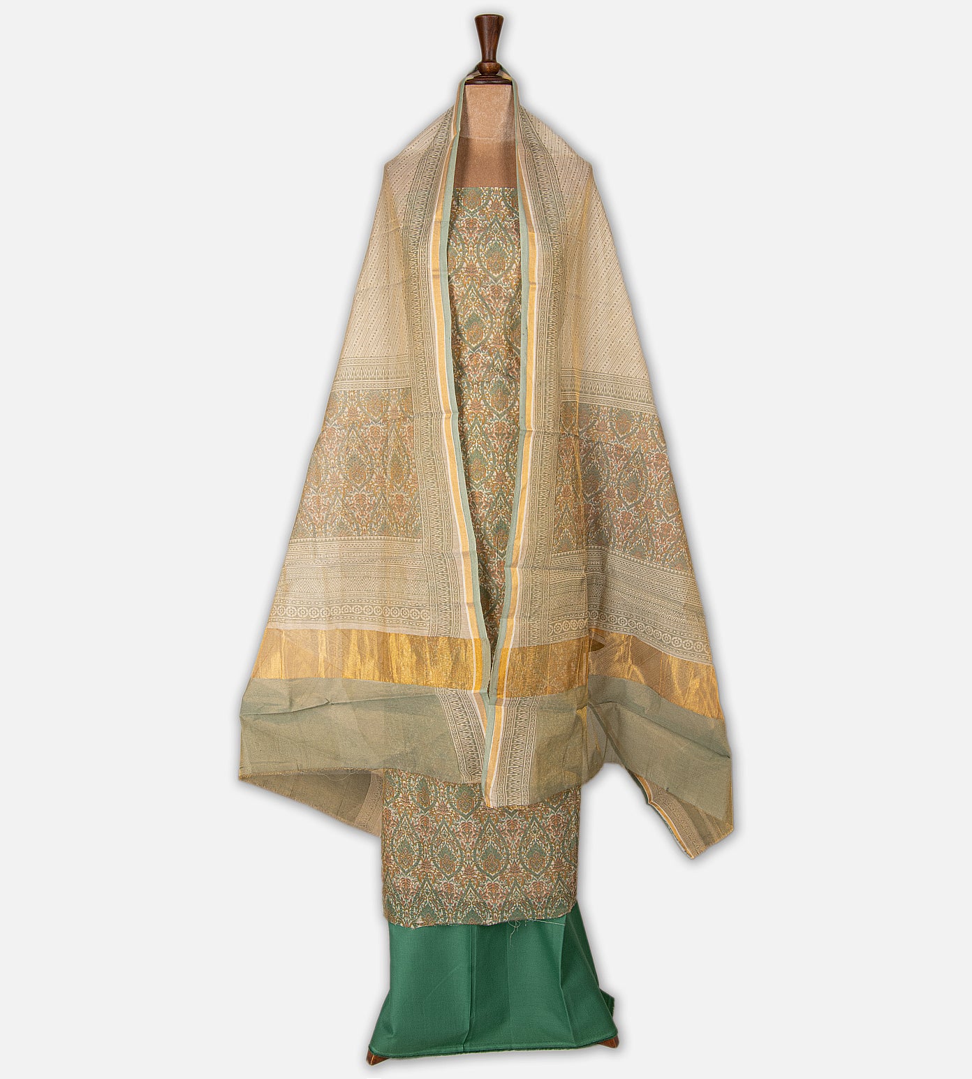 Off-White Semi Tussar Salwar