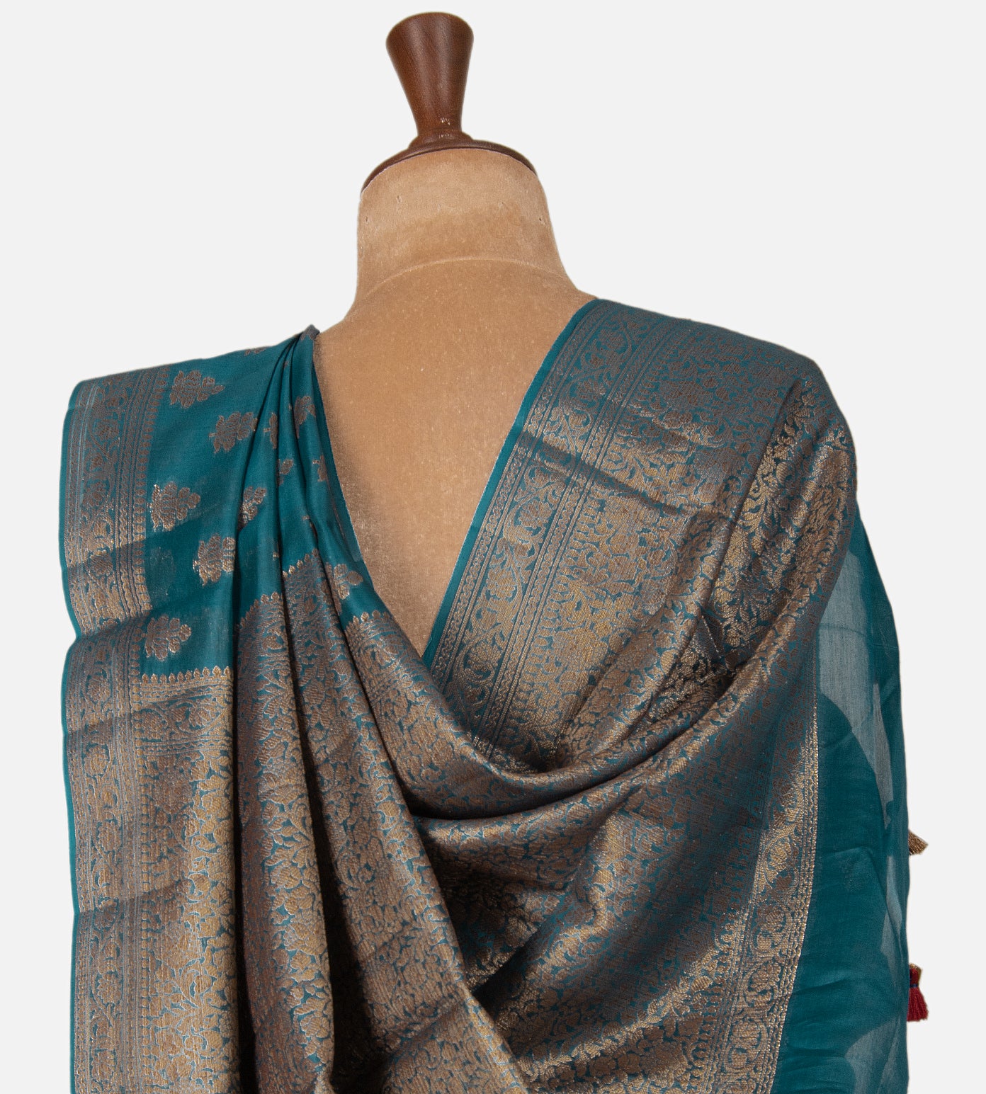 Blue Chanderi Cotton Saree