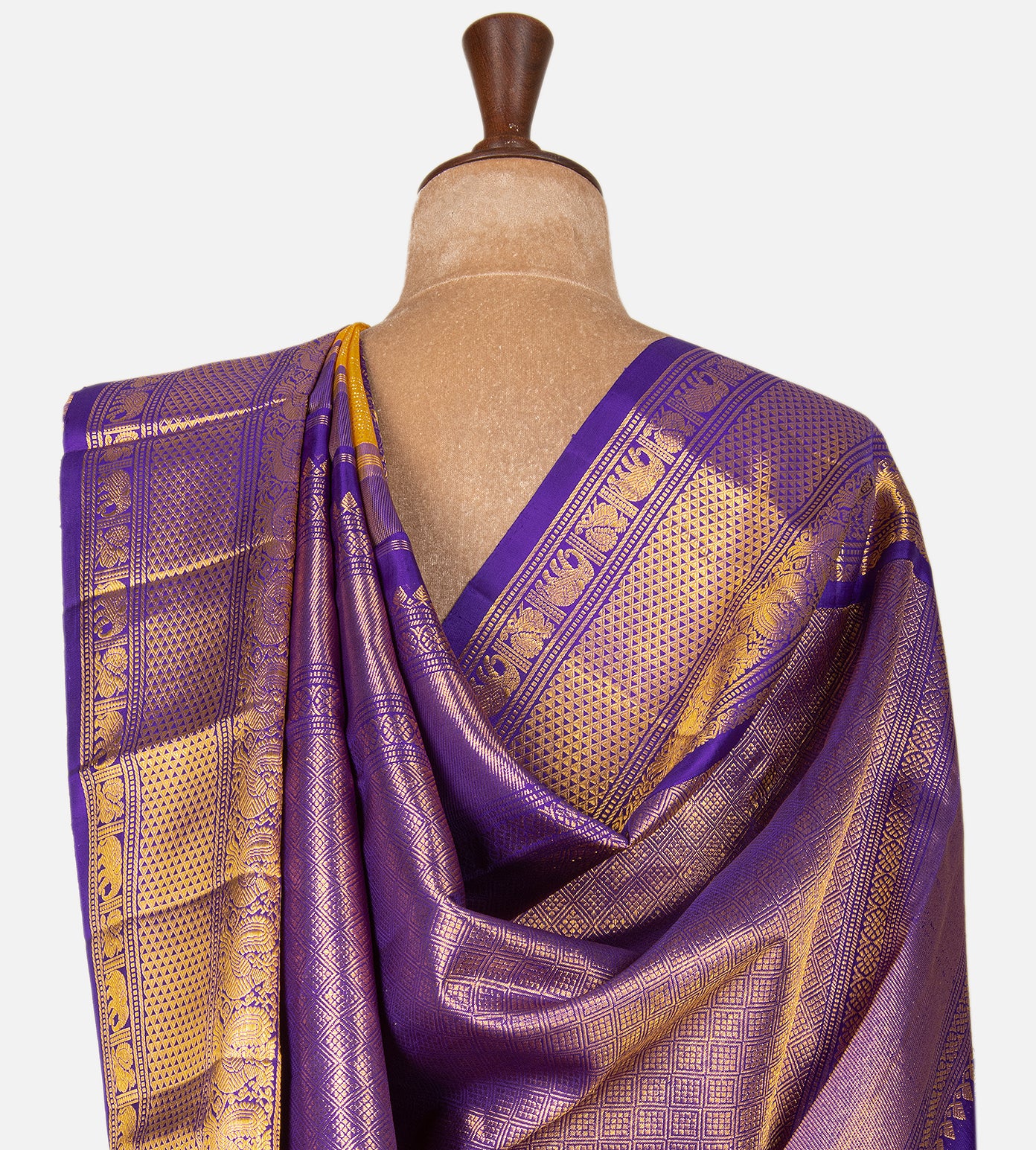 Yellow Kanchipuram Silk Saree
