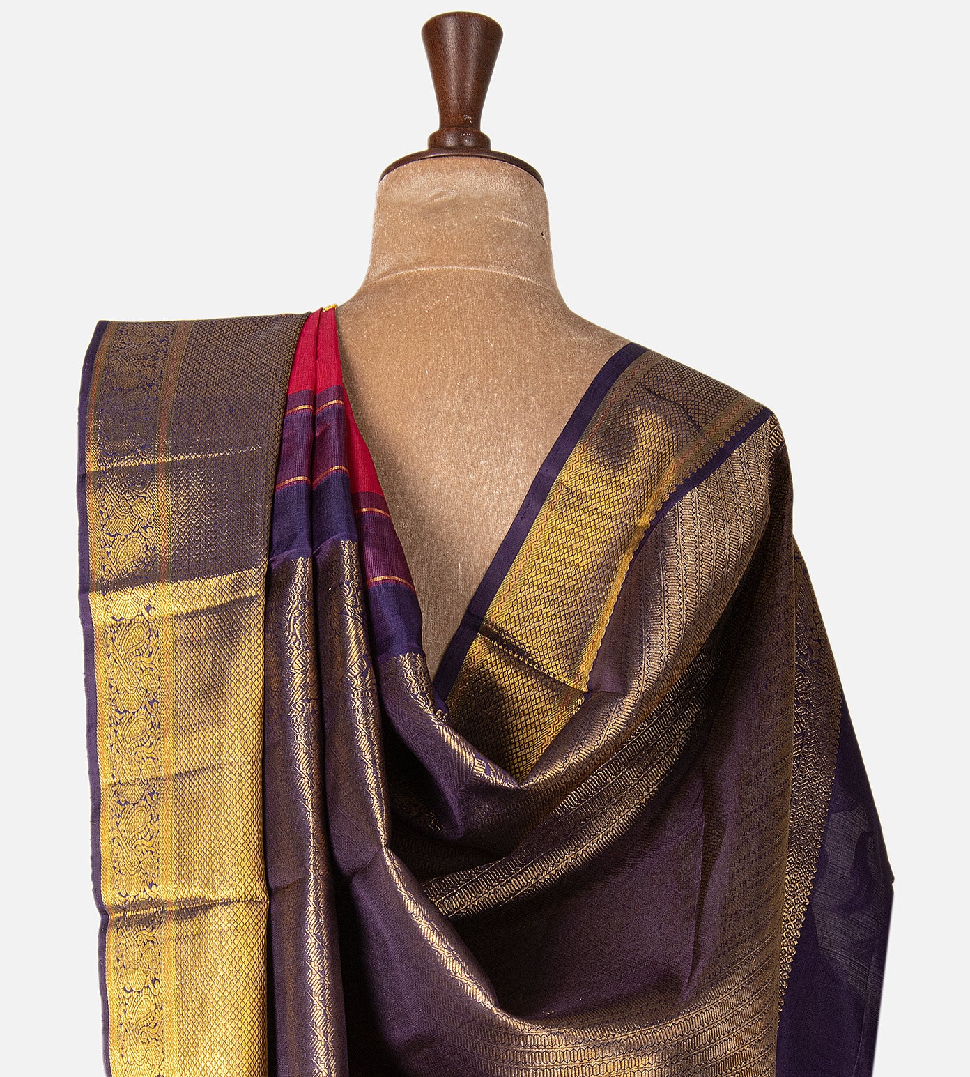 Crimson Red Kanchipuram Silk Saree