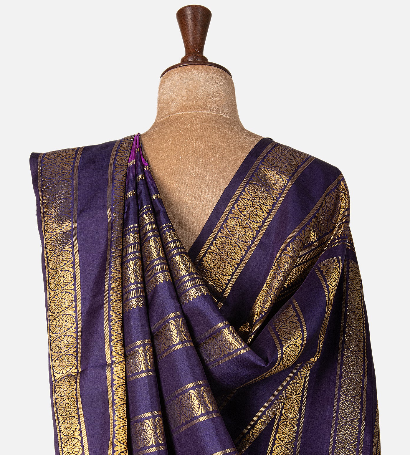 Purple Kanchipuram Silk Saree