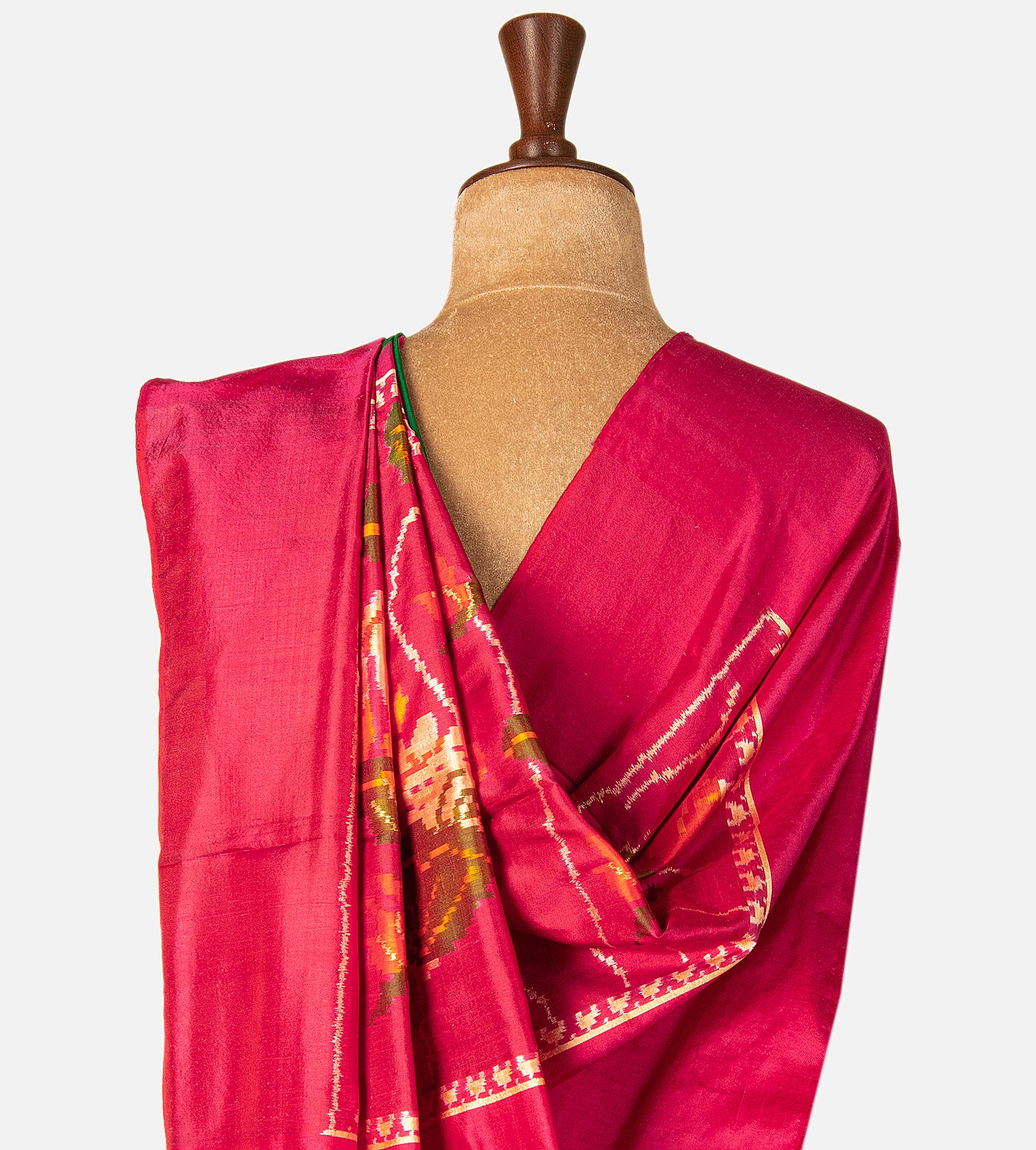 Green Ikkat Silk Saree