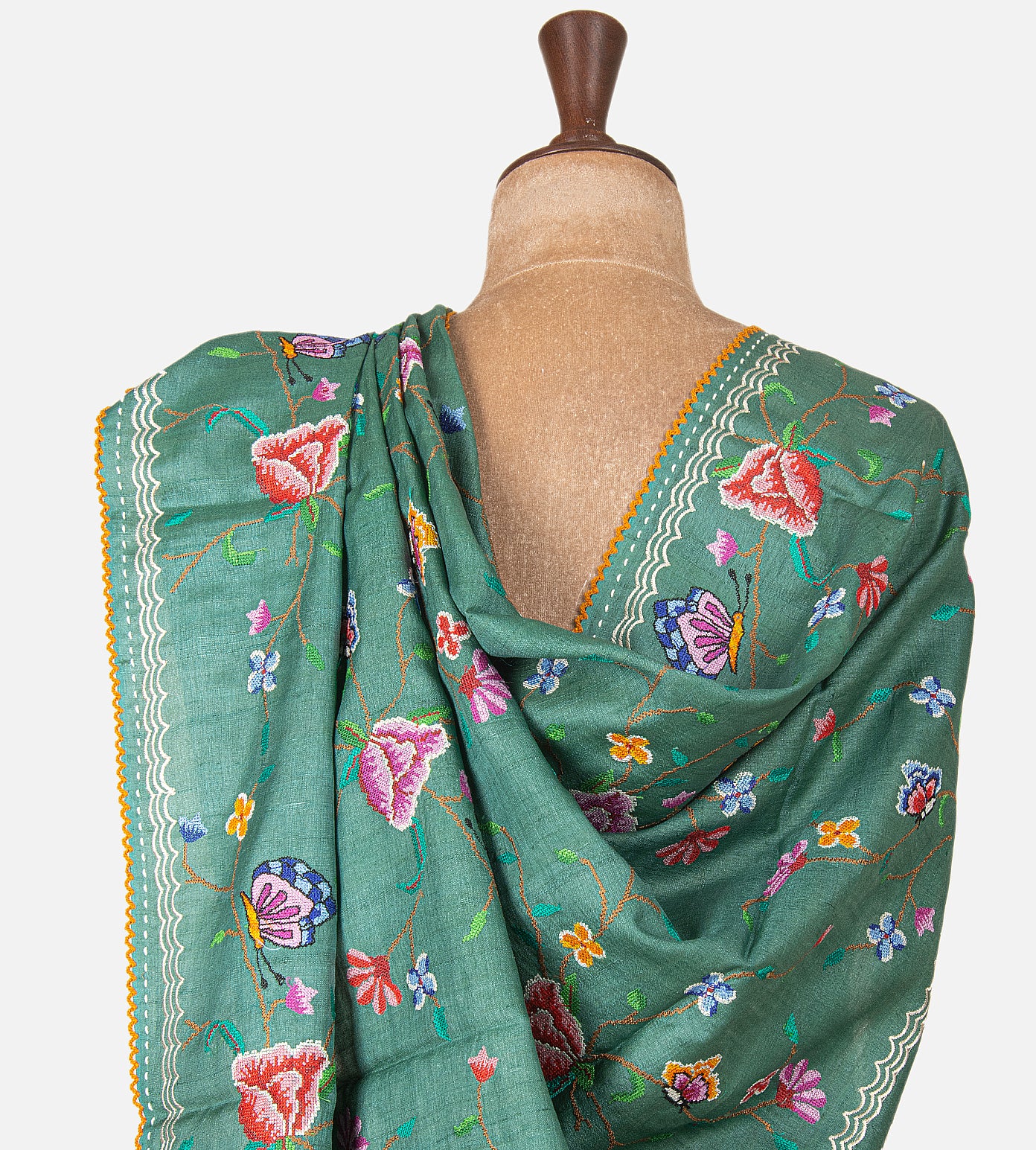 Blue Tussar Saree