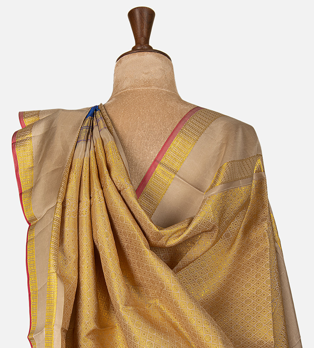 Peacock Blue Kanchipuram Silk Saree