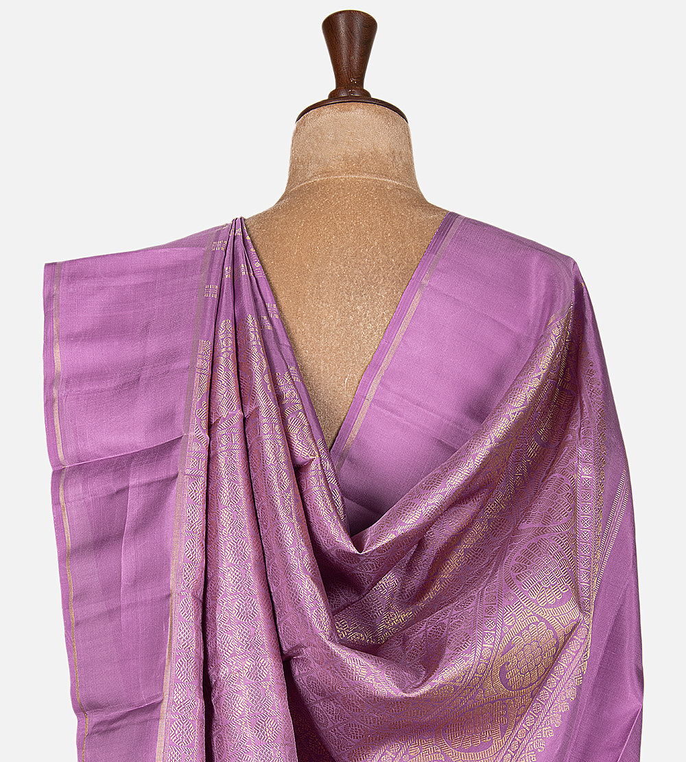 Lavender Kanchipuram Silk Saree