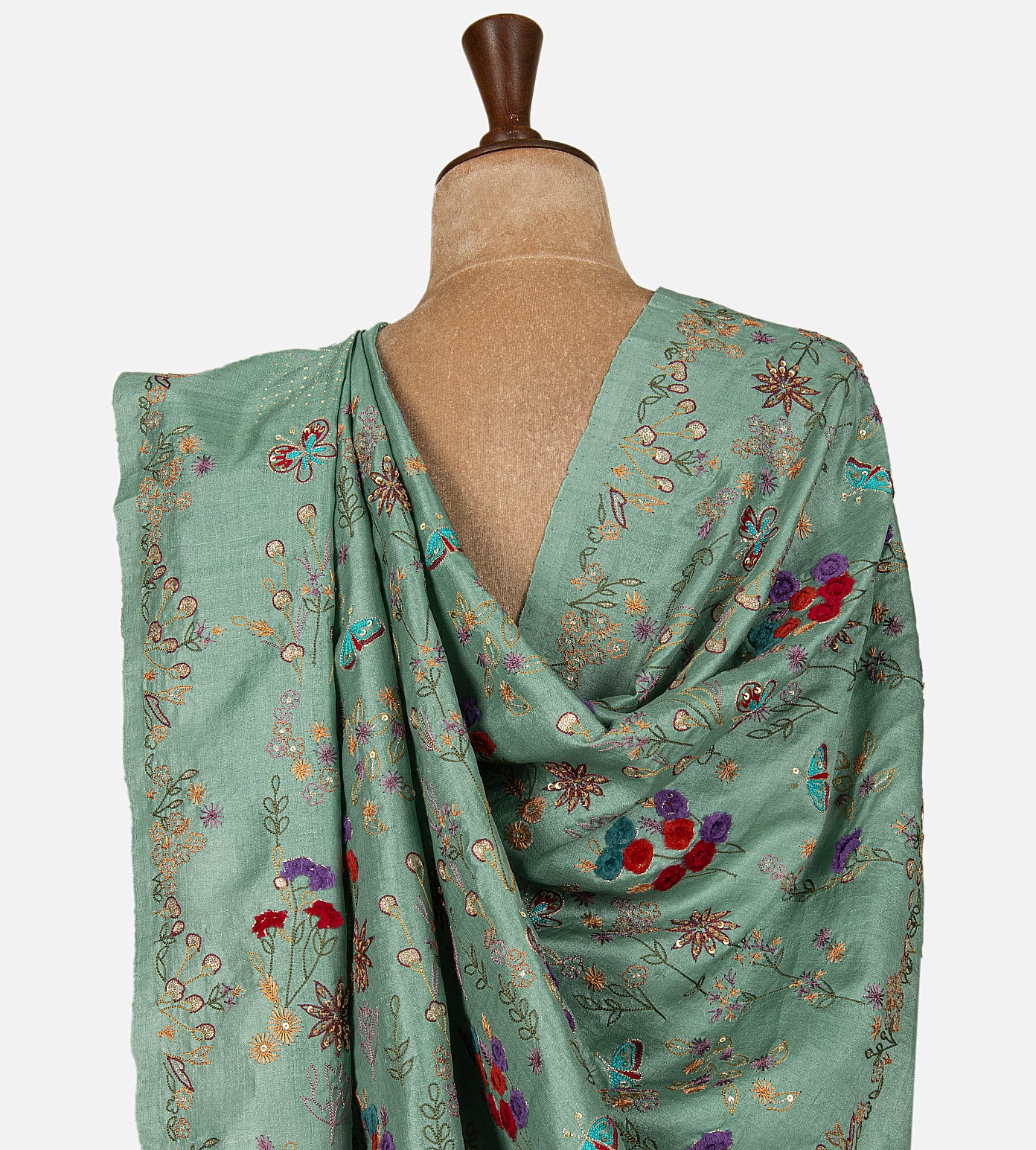 Blue Tussar Saree