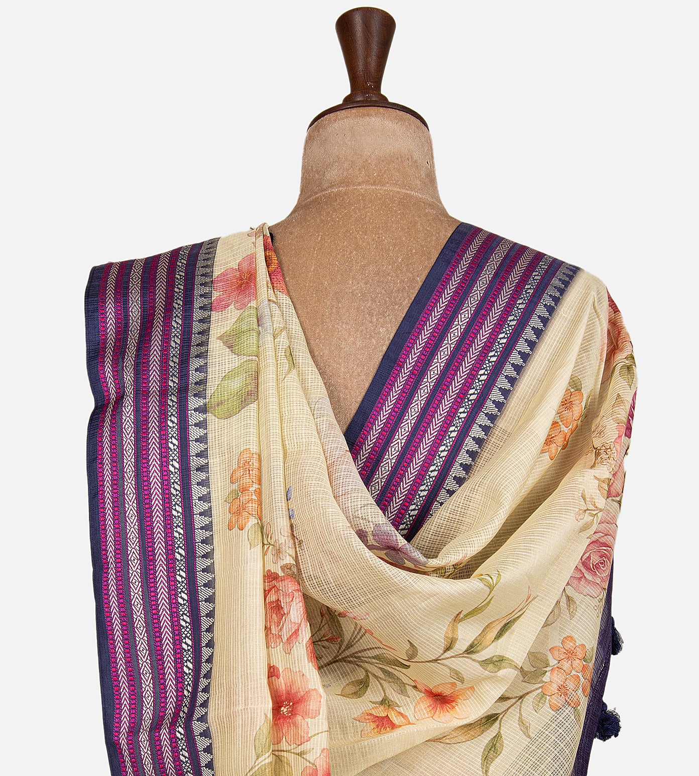 Off-White Kota Cotton Saree