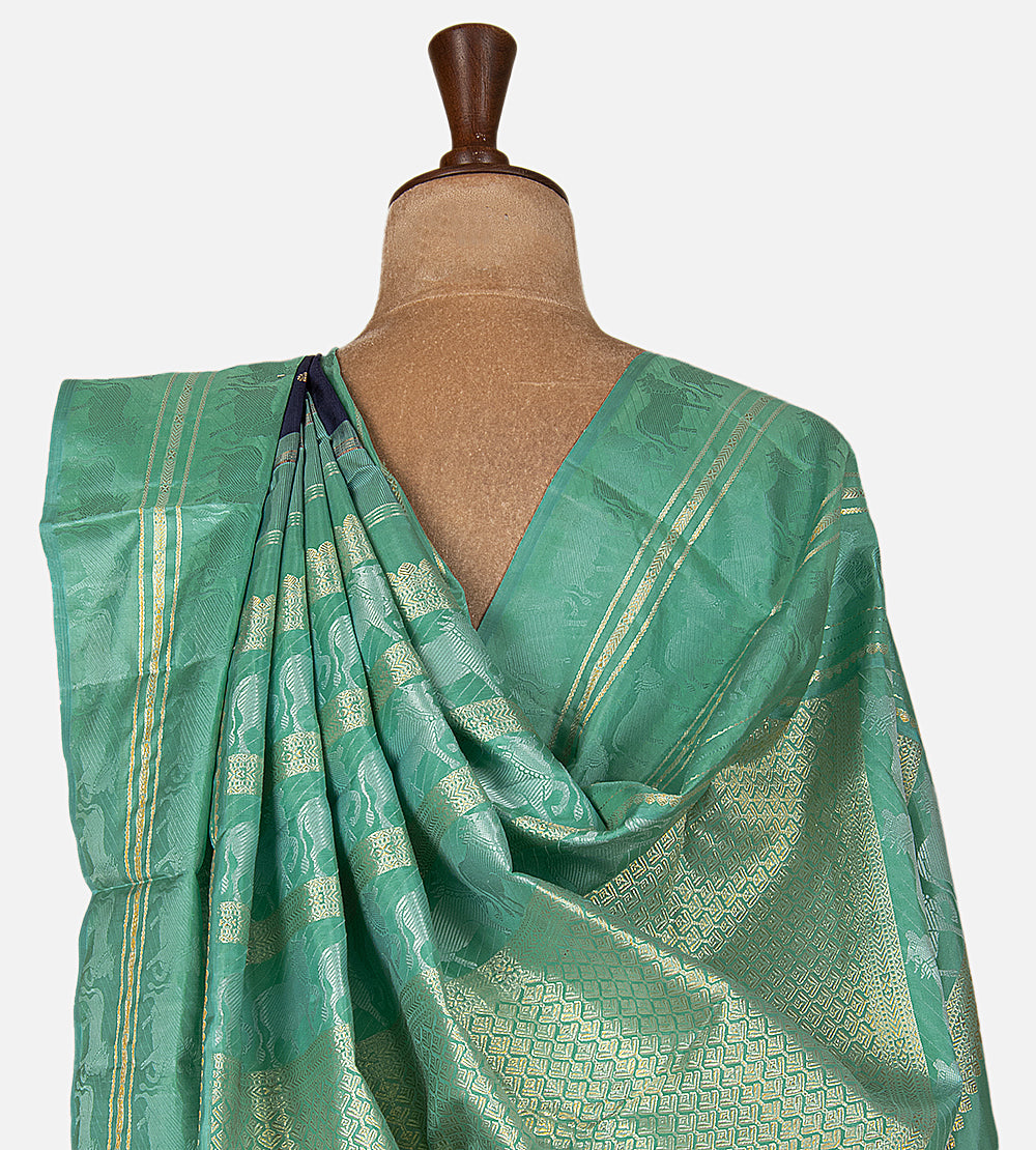 Blue Kanchipuram Silk Saree