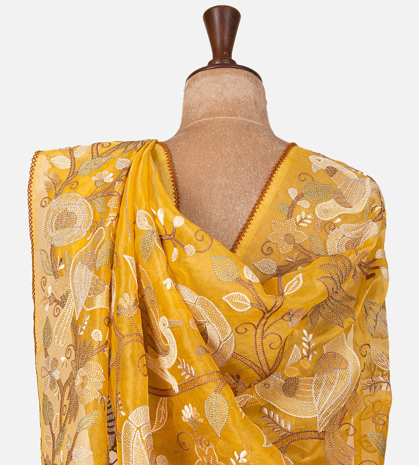 Yellow Organza Saree