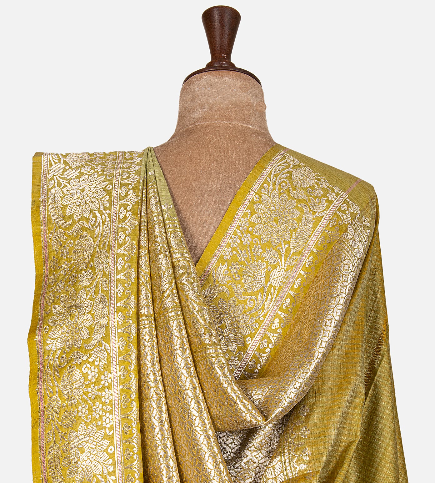 Green Banarasi Tussar Saree