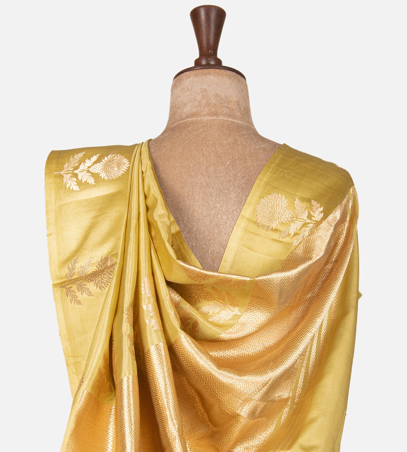 Yellow Banarasi Kattan Silk Saree