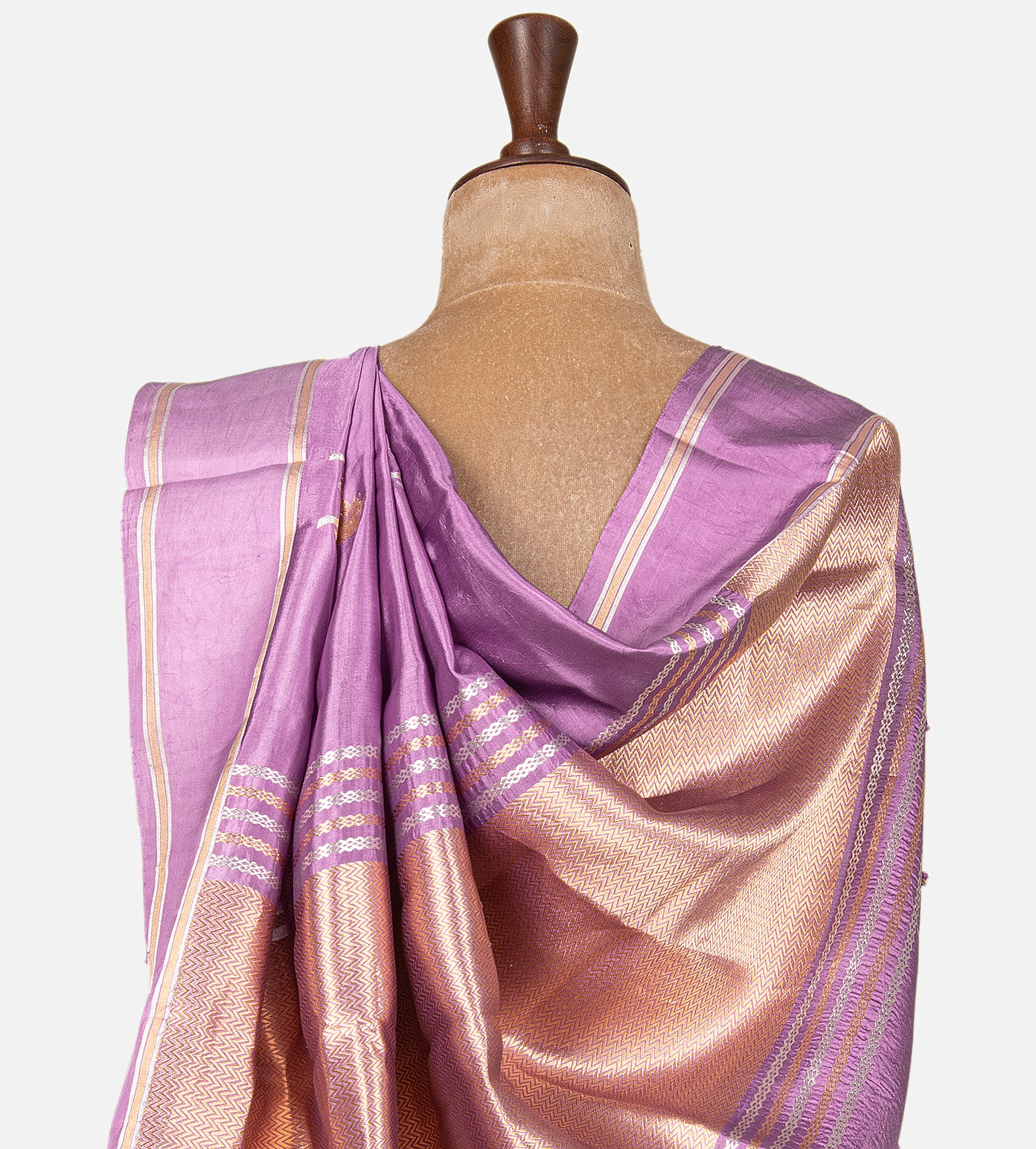 Lavender Banarasi Kattan Silk Saree