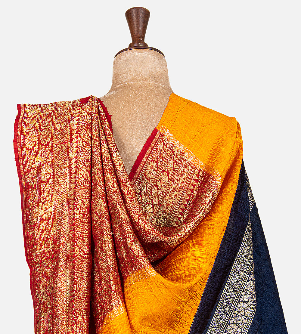 Red Banarasi Tussar Saree