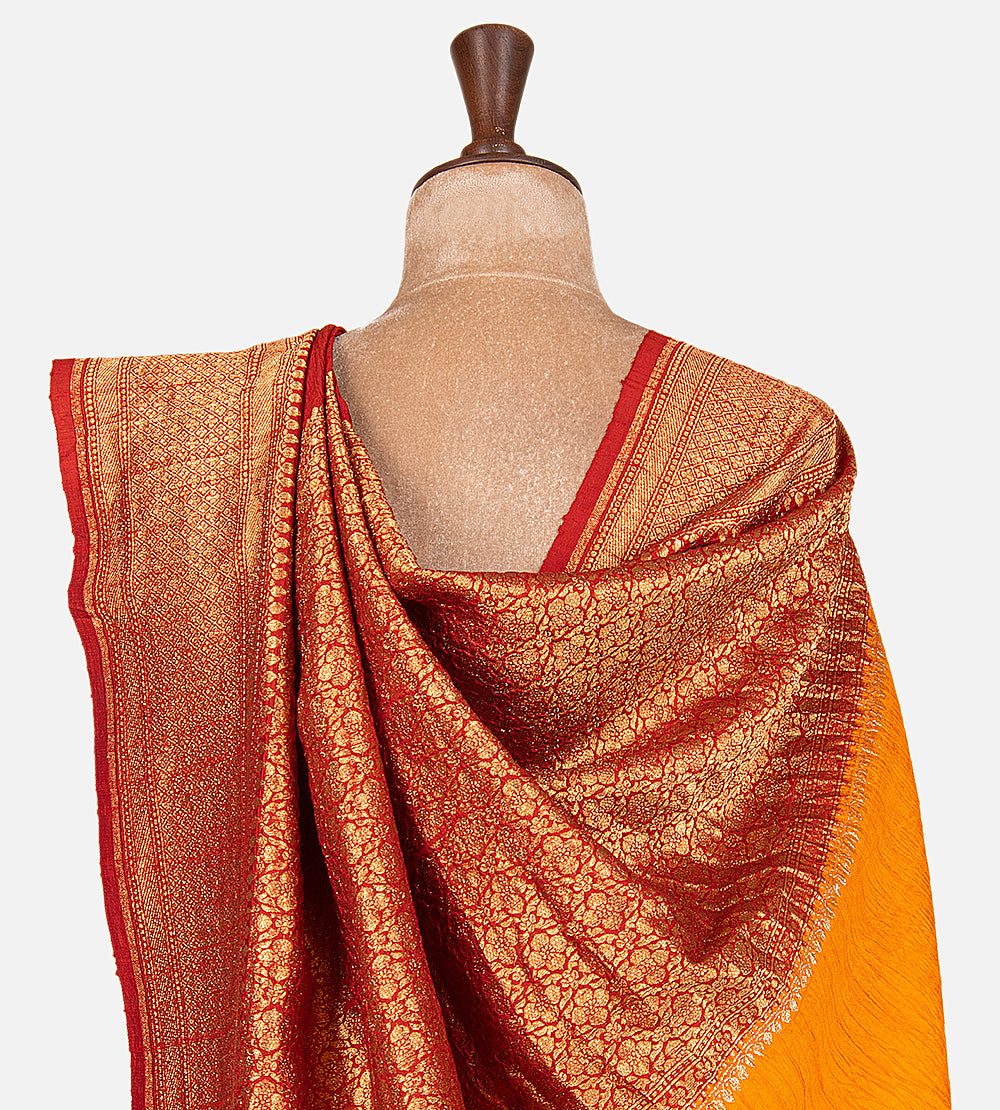 Red Banarasi Tussar Saree
