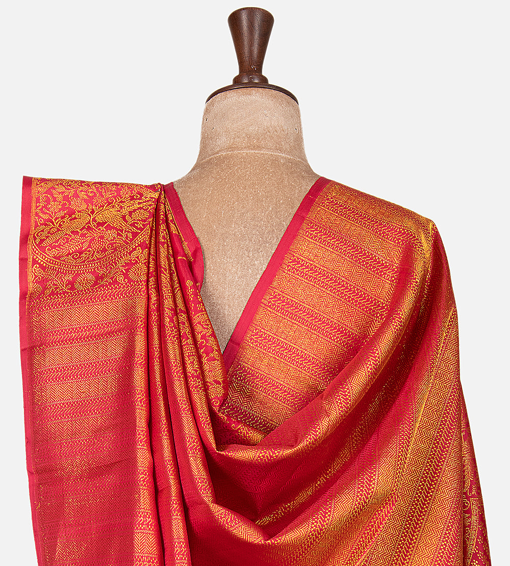 Pink Kanchipuram Silk Saree