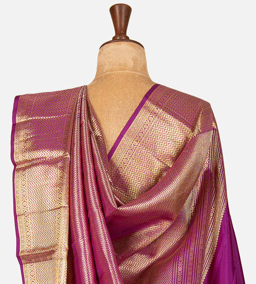 Purple Kanchipuram Silk Saree