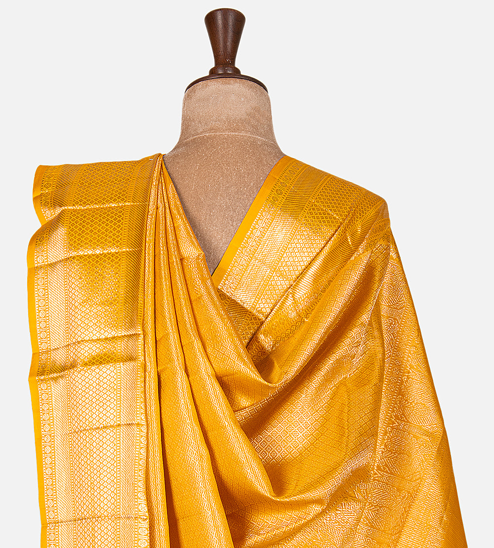 Yellow Kanchipuram Silk Saree