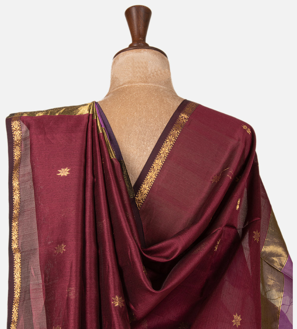 Orchid Purple Maheshwari Cotton Saree