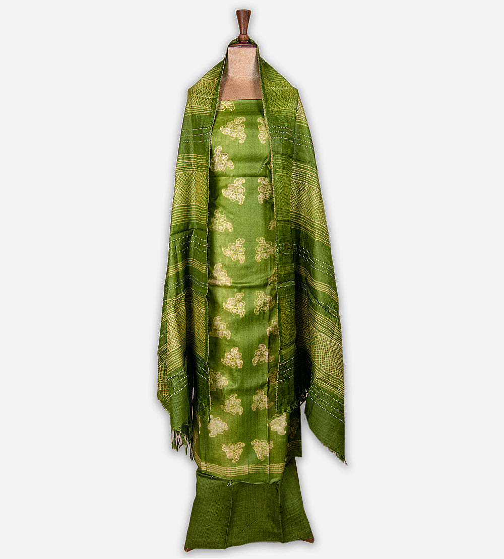 Green Shibori Tussar Salwar