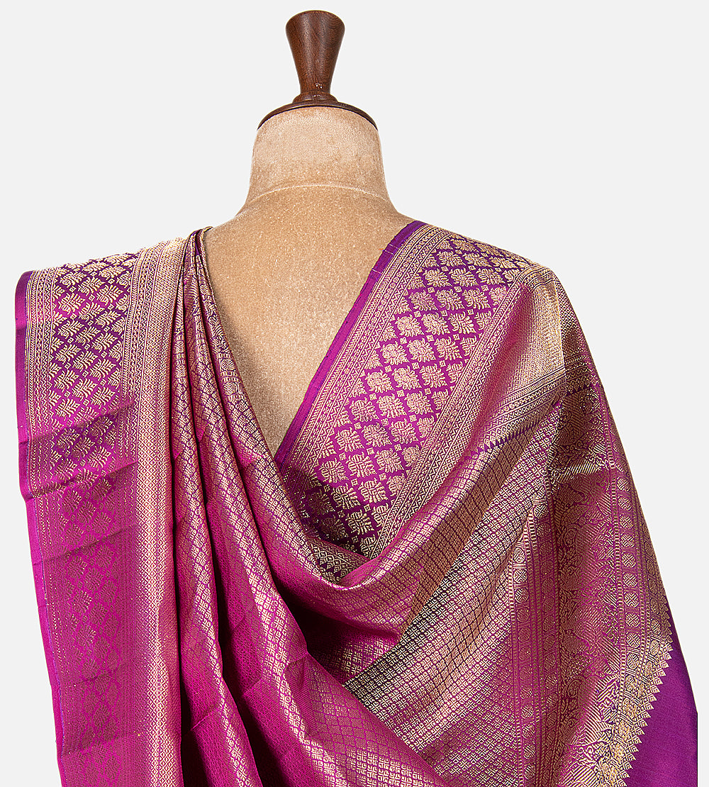 Purple Kanchipuram Silk Saree