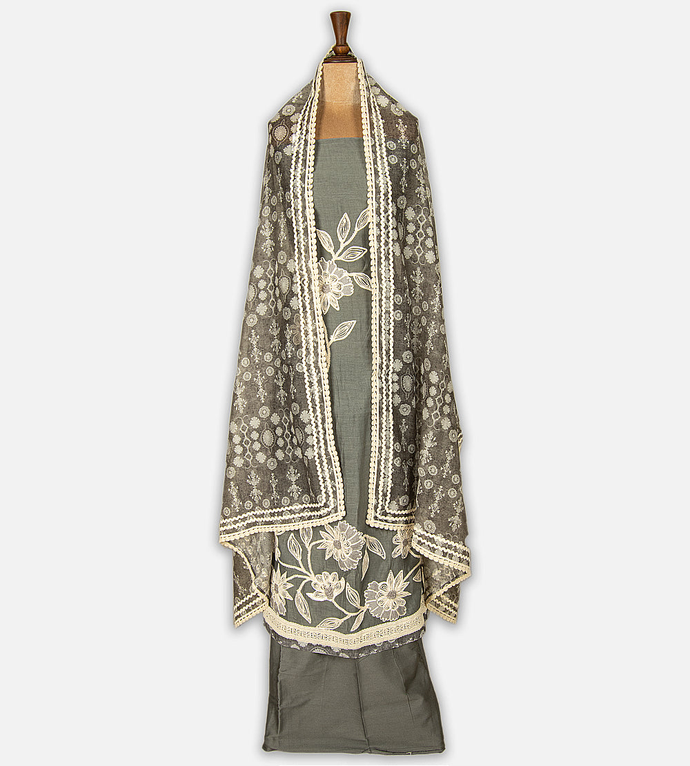 Dark Grey Muslin Salwar