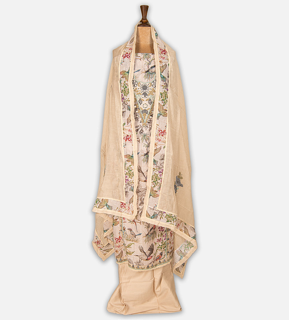 Light Beige Linen Salwar