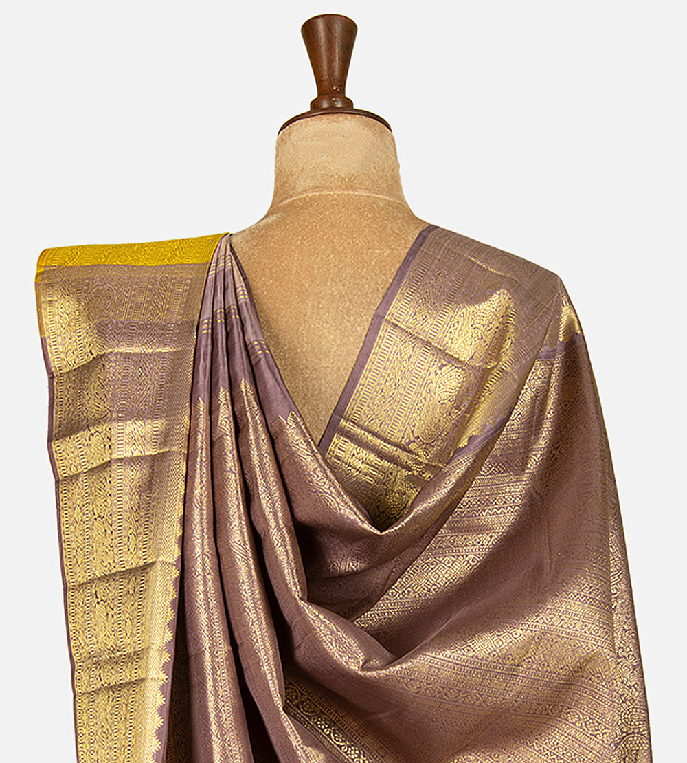 Dusty Mauve Kanchipuram Silk Saree